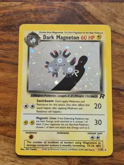 Dark Magneton 11/82 Team Rocket Holo Rare Pokemon Card 1999 TCG Vintage - Image 1
