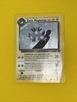 Pokemon TCG Dark Magneton 11/82 Holo Card Team Rocket - Image 1