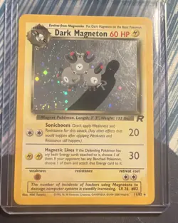 Wizards of the Coast Pokemon TCG Dark Magneton 11/82 Team Rocket Holo Rare Eng - Image 1