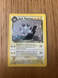Pokemon TCG Dark Magneton 11/82 Holo Card Team Rocket Wotc - Image 1
