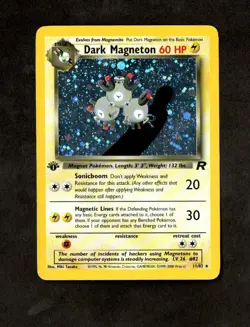 1st Edition Dark Magneton 11/82 Team Rocket Holo Pokemon Vintage WOTC Pokemon - Image 1