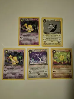 Team Rocket x5 Lot Dark Hypno 9/82 Dark Magneton 11/82 Rare Holo Pokemon LP - Image 1