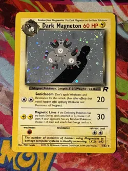 Pokemon TCG Dark Magneton - Team Rocket Set 11/82 - Rare Holo Vintage Card WOTC - Image 1