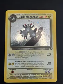 Pokemon Dark Magneton TCG Team Rocket Holo Card 11/82 Unlimited Rare Near Mint - Image 1