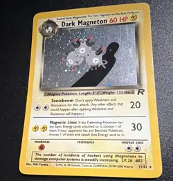 Wizards of the Coast Pokemon TCG Dark Magneton 11/82 Team Rocket Holo Rare Eng - Image 1