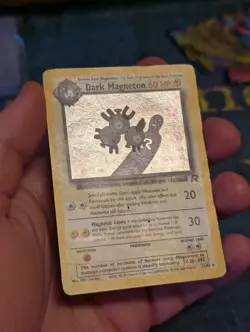 Pokemon Dark Magneton TCG Team Rocket Card 11/82 Unlimited Holo Rare *SWIRL* - Image 5