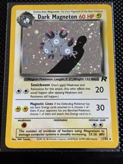 The Pokemon Company Team Rocket Dark Magneton 11/82 Holo Rare 60 HP English - Image 1