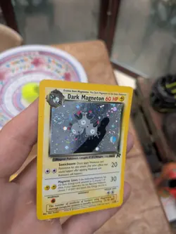 Pokemon Dark Magneton TCG Team Rocket Card 11/82 Unlimited Holo Rare *SWIRL* - Image 1