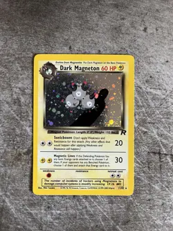 Pokemon Dark Magneton TCG Team Rocket Holo Card 11/82 - Image 1