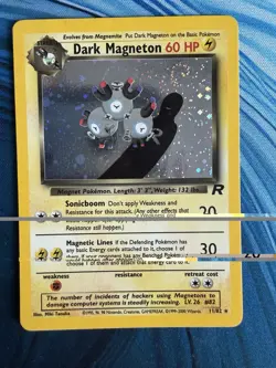 Pokemon TCG Dark Magneton Team Rocket 11/82 Holo Unlimited Swirl Holo Rare - Image 1