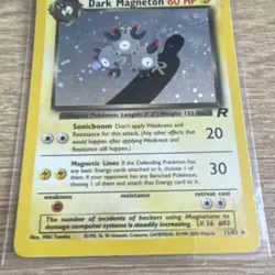 Pokemon TCG Team Rocket Dark Magneton Holo 11/82 WOTC 2000 English 60 HP - Image 2