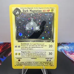 Pokemon TCG Dark Magneton Holo 11/82 Team Rocket Vintage MP English - Image 1