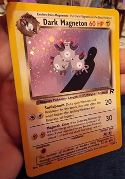 Dark Magneton 11/82 Team Rocket Holo Rare Pokemon Card EXCELLENT - Image 2