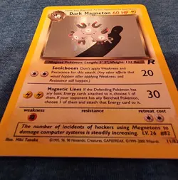 Dark Magneton 11/82 Team Rocket Holo Rare Pokemon Card EXCELLENT - Image 5