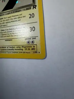 Pokemon TCG Dark Magneton Team Rocket Holo Rare 11/82 2000 60 HP Miki Tanaka - Image 2