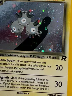 Pokemon TCG Dark Magneton (11) 11/82 Unlimited Holo Rare Team Rocket SWIRL - Image 4