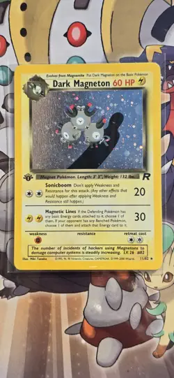 ⚡ Pokemon TCG Dark Magneton 11/82 Holo Rare 1st Edition Team Rocket Card ⚡ - Image 1