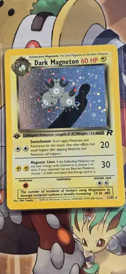⚡ Pokemon TCG Dark Magneton 11/82 Holo Rare 1st Edition Team Rocket Card ⚡ - Image 4