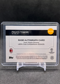 Fikayo Tomori 2024-25 Topps Chrome UEFA Club Competitions Black Auto /10 #CA-TO - Image 2
