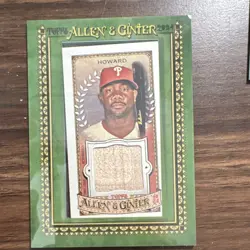Topps Allen & Ginter Relic Memorabilia Lot Ryan Howard Mike Schmidt 2 Cards - Image 2