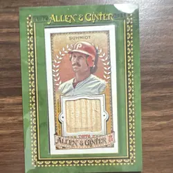 Topps Allen & Ginter Relic Memorabilia Lot Ryan Howard Mike Schmidt 2 Cards - Image 3