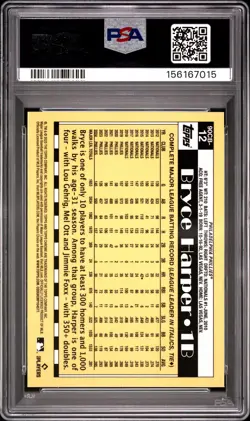2025 TOPPS CHROME 1990 TOPPS #90CB12 BRYCE HARPER PSA 10 - Image 2