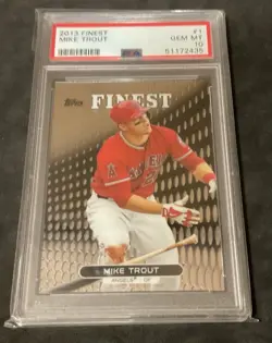 2013 Topps Finest - Mike Trout #1 MVPs Los Angeles Angels PSA 10 - Image 1