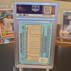 Donruss 1986 Gary Carter #68 New York Mets PSA 8 Graded Baseball Card - Image 2