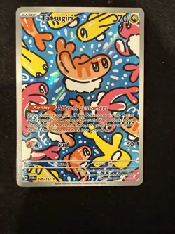 Pokemon TCG Tatsugiri Twilight Masquerade Illustration Rare Card 186/167 - Image 1