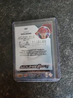 2017-18 Upper Deck Series 1 Young Guns Lucas Wallmark YG RC Card# 207 - Image 2