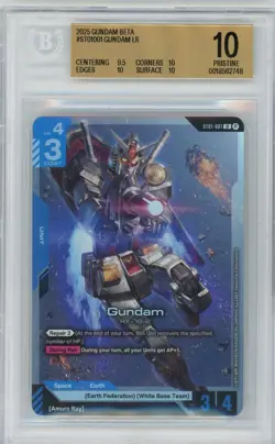 Beckett BGS Pristine 10 Gundam Card Game - Gundam ST01-001 - Edition Beta 2025 - Image 1
