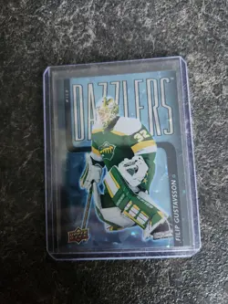 2025-26 Upper Deck Series 1 Dazzlers Blue Filip Gustavsson Card# DZ-48 - Image 1