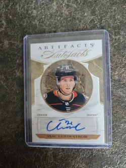 2022-23 Upper Deck Artifacts Autofacts Isac Lunderstrom Card# AF-IL - Image 1