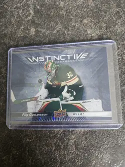 2023-24 Upper Deck Series 2 Instinctive Speckle Filip Gustavsson Card# IN-6 - Image 1