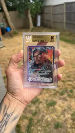 One Piece Card Game King OP08-057 Leader Alt Art BGS 10 English Uk Seller - Image 1