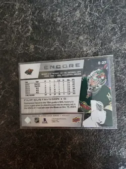 2025-26 Upper Deck Series 1 Encore Filip Gustavsson Card# E-27 - Image 2