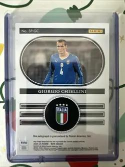 2024-25 Panini Noir - CHIELLINI 35/49 Italy GOLD PEN ON CARD Auto (Snapshot) 🔥 - Image 3