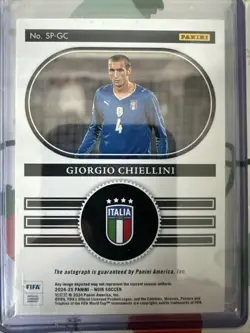 2024-25 Panini Noir - CHIELLINI 35/49 Italy GOLD PEN ON CARD Auto (Snapshot) 🔥 - Image 4