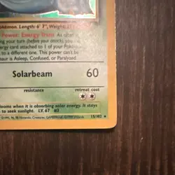Wizards of the Coast Venusaur 15/102 Base Set Holo Rare English 1999 - Image 3