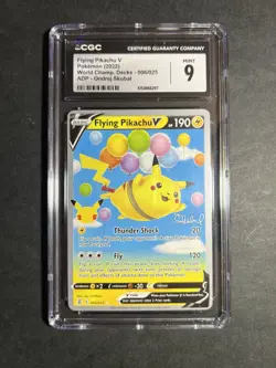 Pokemon TCG Flying Pikachu V 006/025 WC Decks Eng 2022 CGC 9 - Image 1