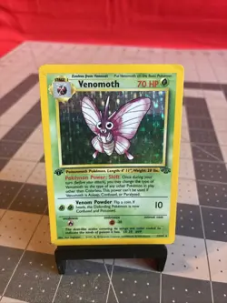 Vintage 1999 Pokemon TCG Jungle 1st Edition Venomoth Holo 13/64 - Image 1