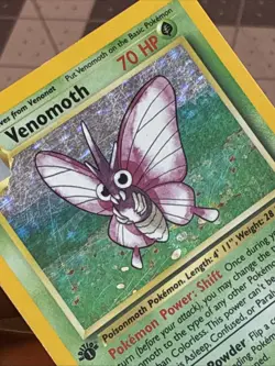 Vintage 1999 Pokemon TCG Jungle 1st Edition Venomoth Holo 13/64 - Image 3