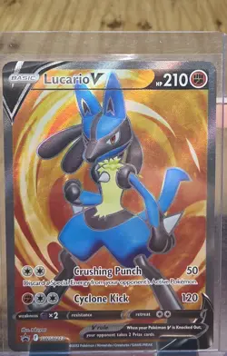 Lucario V SWSH213 SWSH: Sword & Shield Promo Cards Holo - Image 1