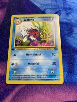 Pokemon Card 1st Edition Uncommon Jungle Set 1999 Seaking 46/64 M/NM. - Image 1