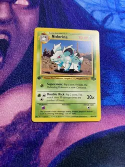Nidorina 40/64 1st Edition NM Near Mint Jungle Set Non-Holo Pokemon Card - Image 1