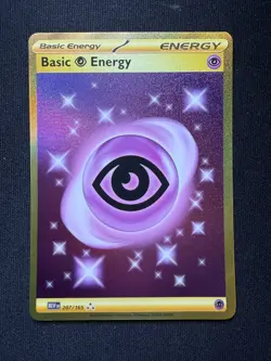 Pokemon TCG Basic Psychic Energy 207/165 - Hyper Rare Gold - 151 - NM - Image 2