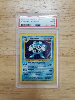 Pokemon PSA 9 MINT 1999 Poliwrath Base Set Unlimited Holo Card - Image 1
