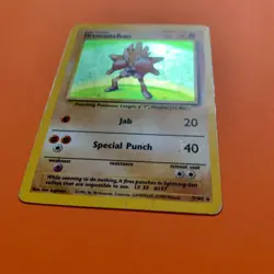 Hitmonchan Holo Rare MP 7/102 Base Set Pokemon Card 007/102 Vintage WOTC - Image 4