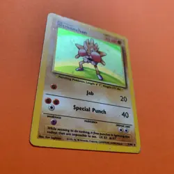 Hitmonchan Holo Rare MP 7/102 Base Set Pokemon Card 007/102 Vintage WOTC - Image 5