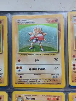 Hitmonchan 7/102 Base Set Holo Rare Pokemon Card - Excellent / LP - Image 3